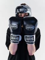 Шлем боксерский LEADERS LS ULTRA с бамперной защитой BL/SIL (синий тёмный/серебристый)