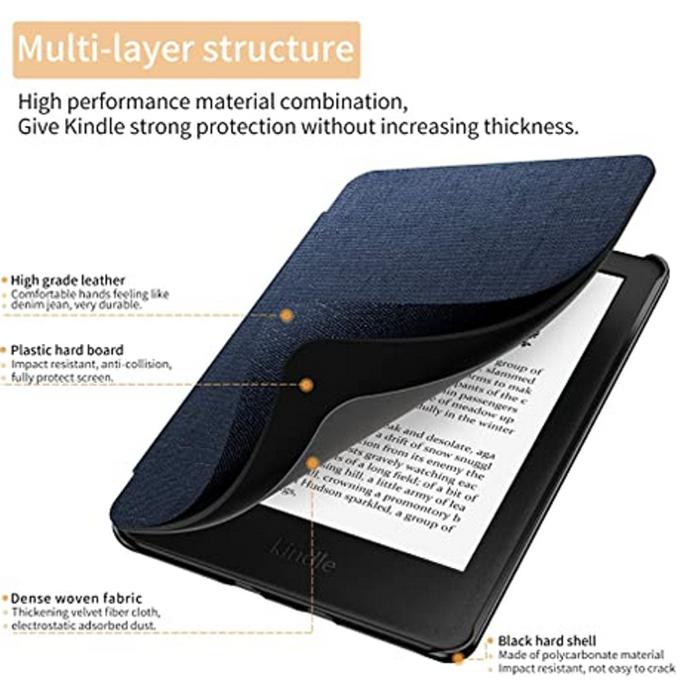 Обложка IFILAND Kindle 9/10 Fabric NAVY