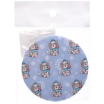Зеркало косметическое круглое «КОЛЛЕКЦИЯ МАРЦИПАН», новогодние котики, d-7,5см (пакет с подвесом)