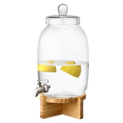 Диспенсер для напитков на деревянной подставке flo, 5,4 л