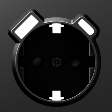 Накладка для розетки Schuko с зарядным устройством USB A+C,  со шторками 16A 250В,  матовый карбон,  серия A07