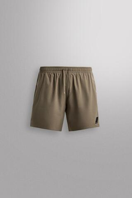 ZARA БАЗОВЫЕ СПОРТИВНЫЕ ШОРТЫ, СВЕТЛО-ЗЕЛЕНЫЙ