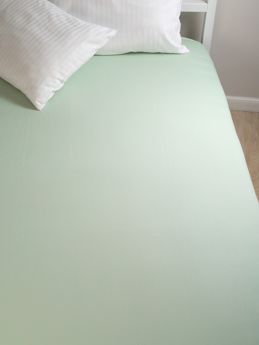 Купить простынь 160 200 сатин фисташковый