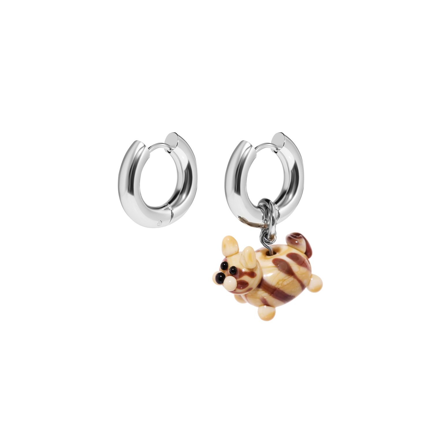 Серьги Favorite Fluffy Silver Earrings - Cat