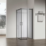 Душевой уголок Veconi Rovigo RV50B-8080-01-C8 80х80 стекло прозрачное/профиль черный матовый