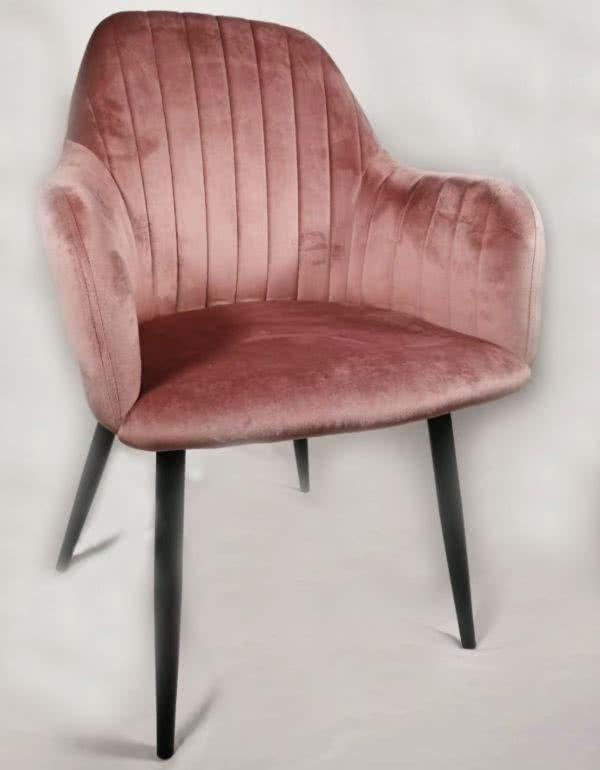 Кресло  Santander ПЕПЕЛЬНО РОЗОВЫЙ/ЧЕРНЫЙ