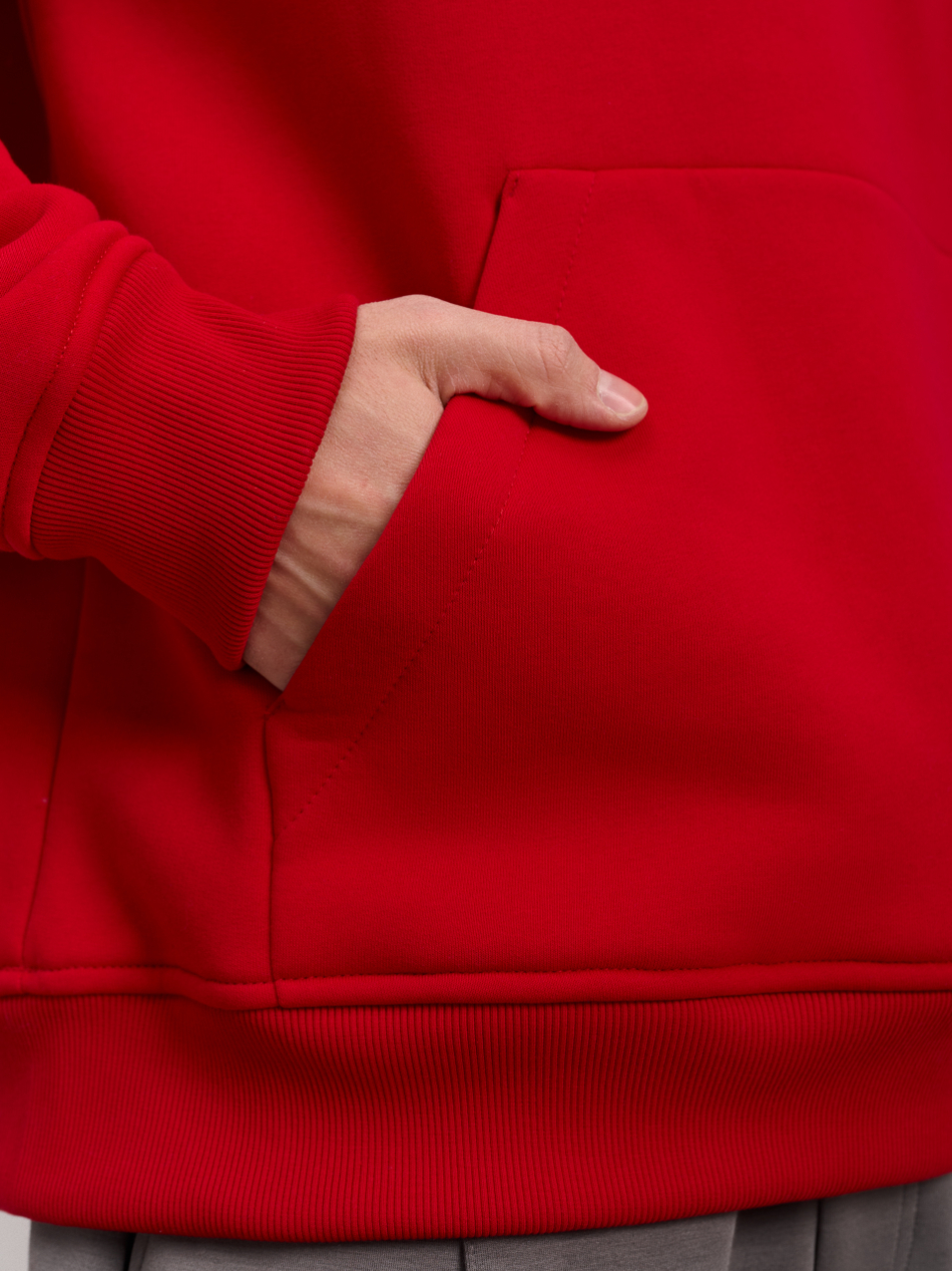 Толстовка мужская с капюшоном "Вasic" красный