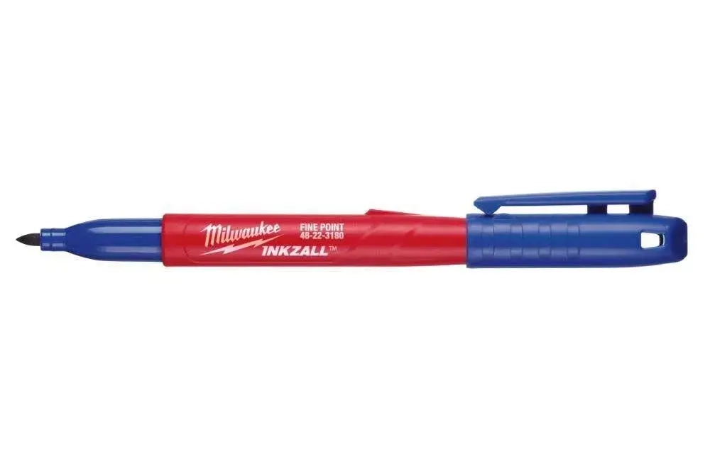 Маркеры MILWAUKEE INKZALL черный, красный, синий (3шт) для стройплощадки с тонким пером