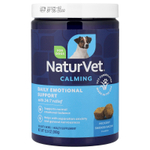 NaturVet, Daily Emotional Support, успокаивающая добавка, для собак, копченый бекон, 120 жевательных таблеток, 360 г (12,6 унции)