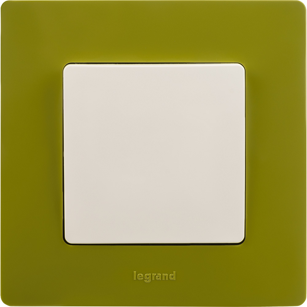 Рамка 1 пост зелёный папоротник ETIKA Legrand