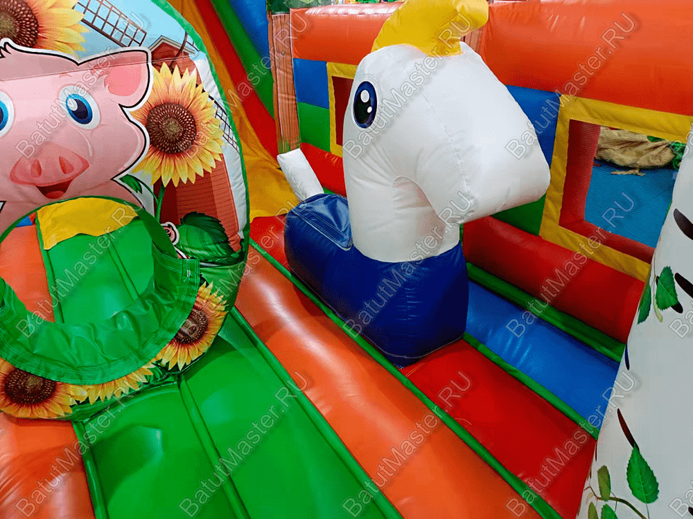 Коммерческий батут "Фермерские зверята"
