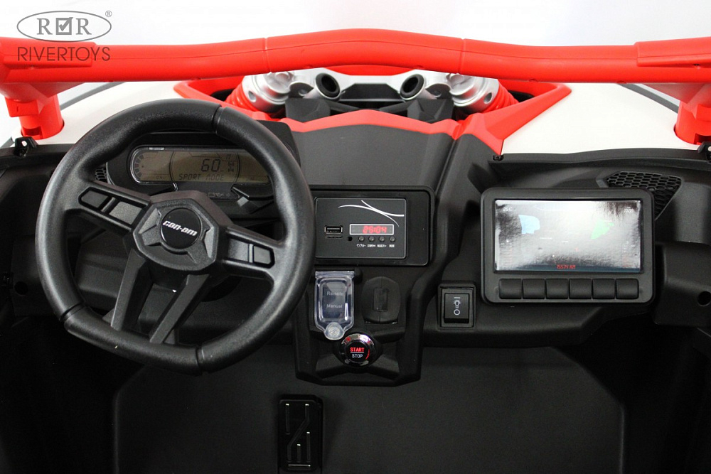 Детский электромобиль RiverToys BRP Can-Am Maverick Y111YY красный