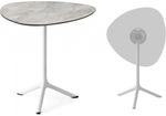 Стол ламинированный обеденный складной Scab Design Tripe Folding, белый, каменный
