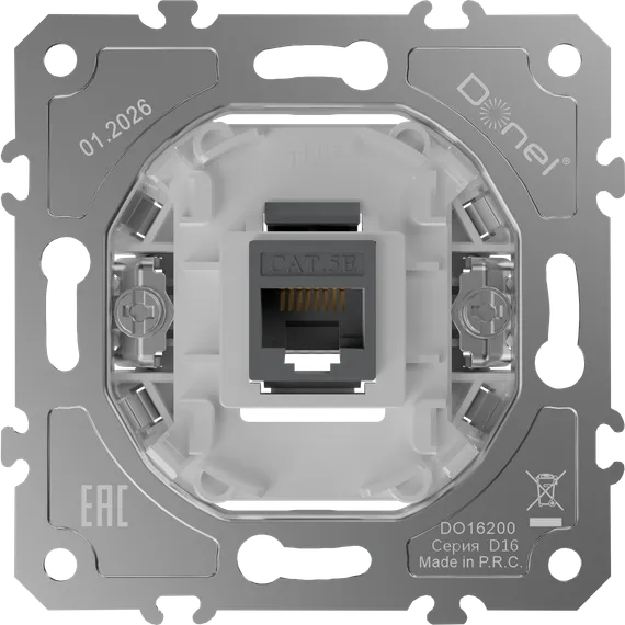 Donel D16 Механизм розетки RJ45 одиночная cat.5/ClassE-8