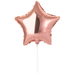 Шар фольгированный Звезда 23 см (Розовое Золото)
