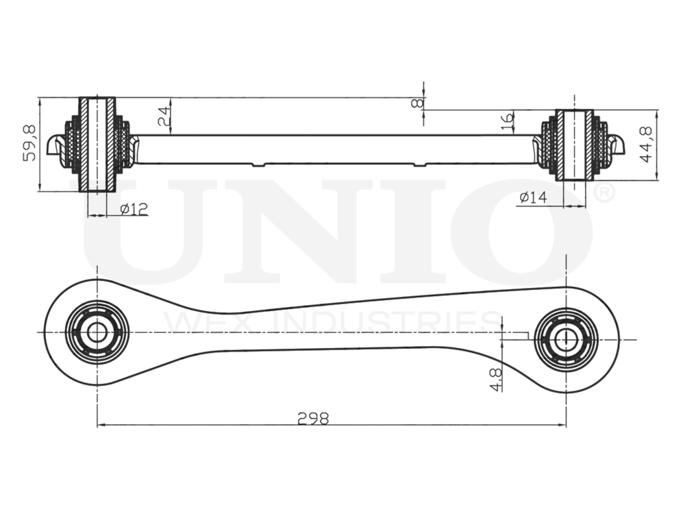 Рычаг подвески поперечный задний правый UNIO SSP-40003