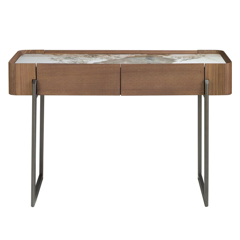 Консоль прямоугольная 3254/437-X из ореха и керамики