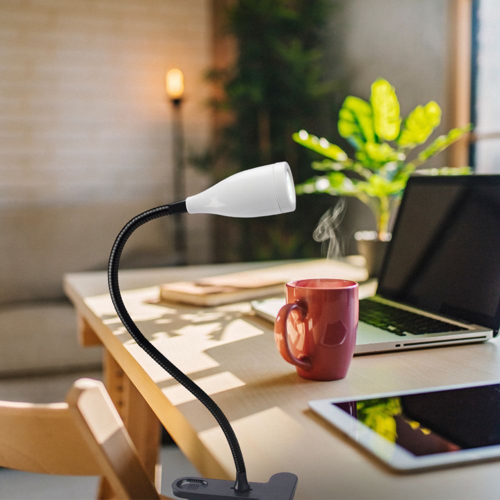 ULM-D501 4W-4000K WHITE Светильник настольный светодиодный прищепка. Механический выключатель. Белый. TM Uniel