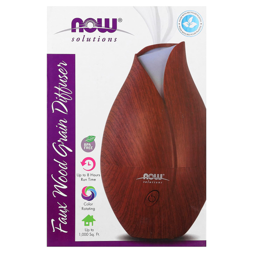 NOW Foods, Solutions, ультразвуковой диффузор из искусственного дерева, 1 шт.