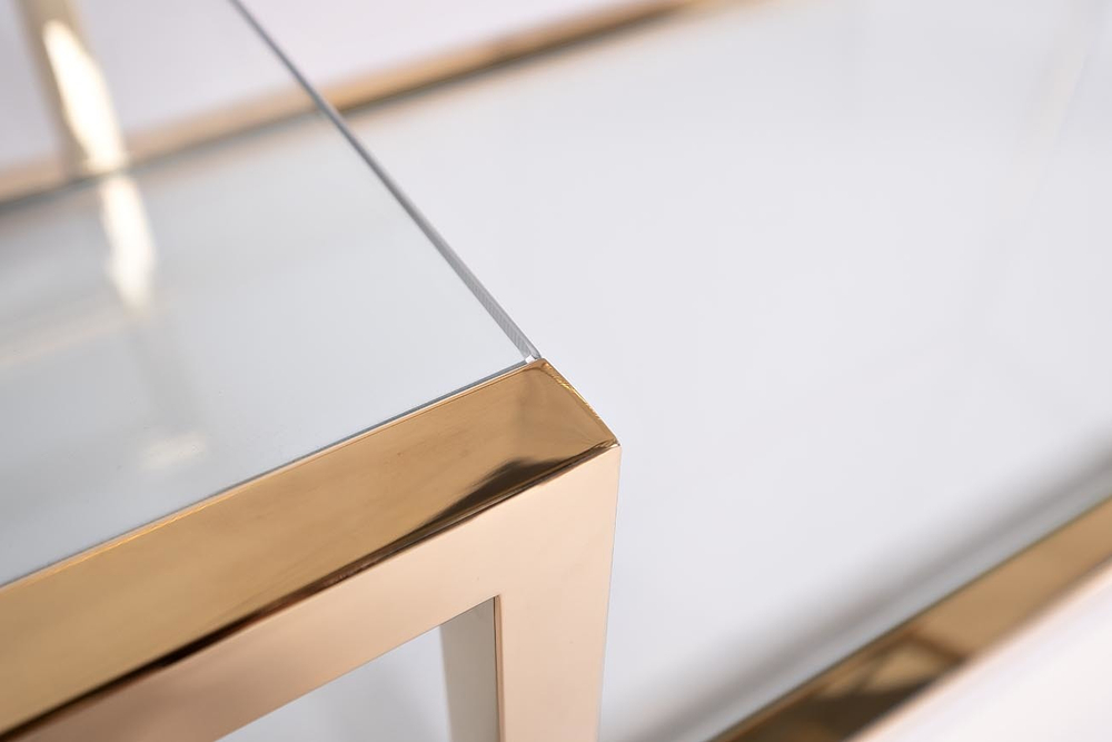 Стеллаж Garda Decor прозрачный-золотой GY-SH8005GOLD