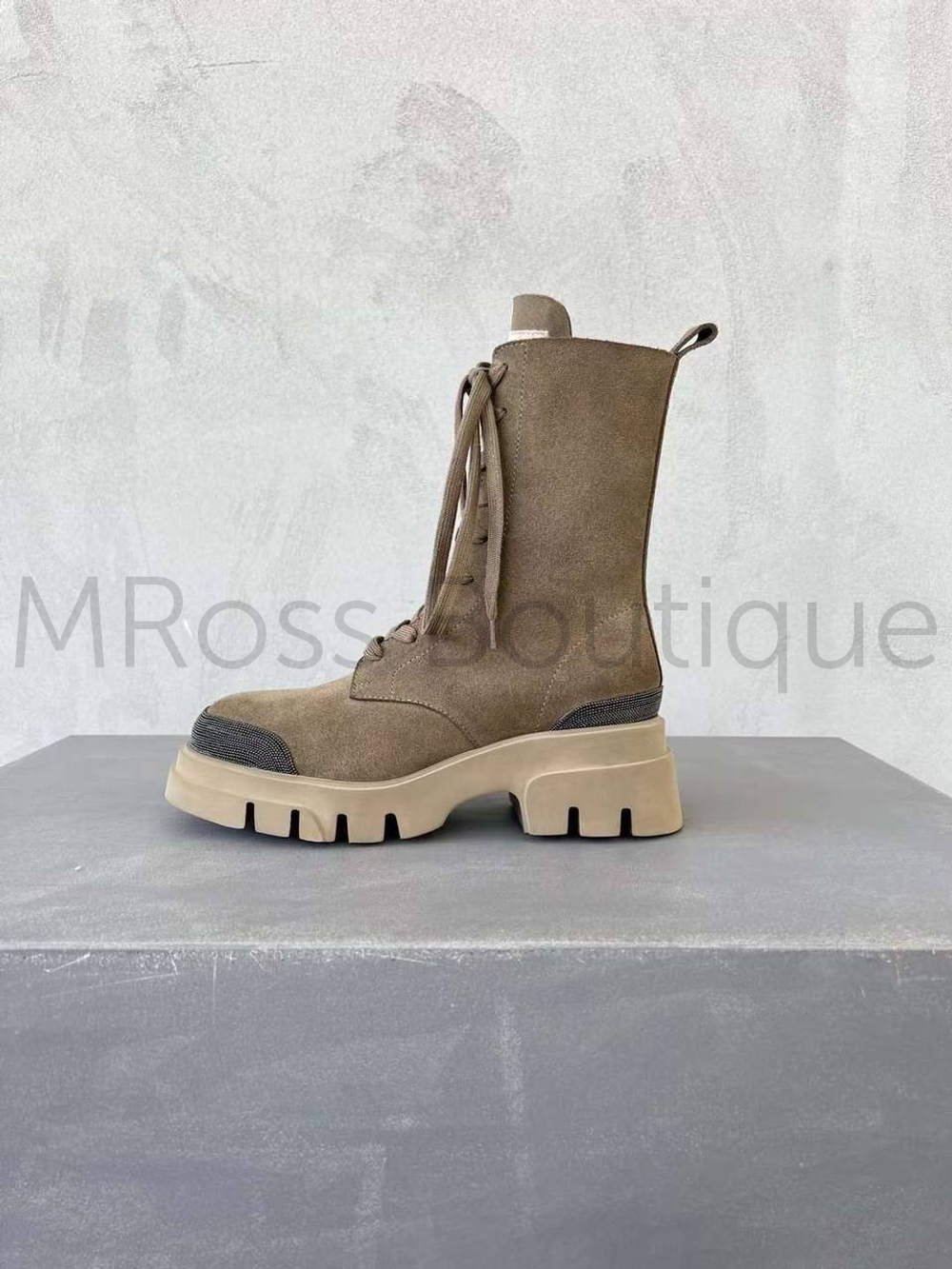 Замшевые коричневые ботинки BRUNELLO CUCINELLI (Брунелло Кучинелли)