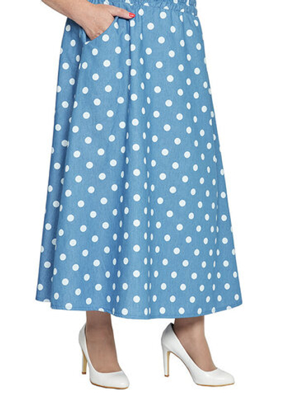 Юбка летняя джинсовая Горох