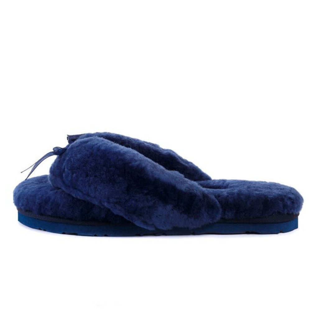 Ugg Fluff Flip Flop II — Navy blue