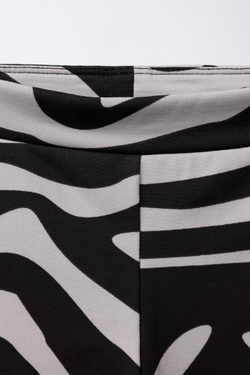 ZARA ДЫШАЩИЕ ЛЕГИНСЫ «ЗЕБРА», ЧЕРНЫЙ/ЭКРЮ