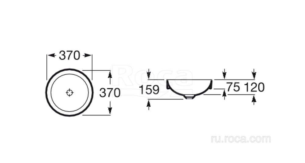 Раковина Roca Inspira Round WB SI 37x37 32752R000