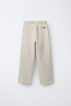 ZARA БРЮКИ COMFORT НА ШНУРКАХ, БЕЖЕВЫЙ