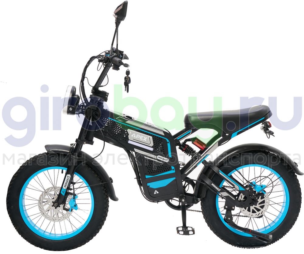 Электровелосипед Minako APEX (48V/20Ah) - Синий фото №2
