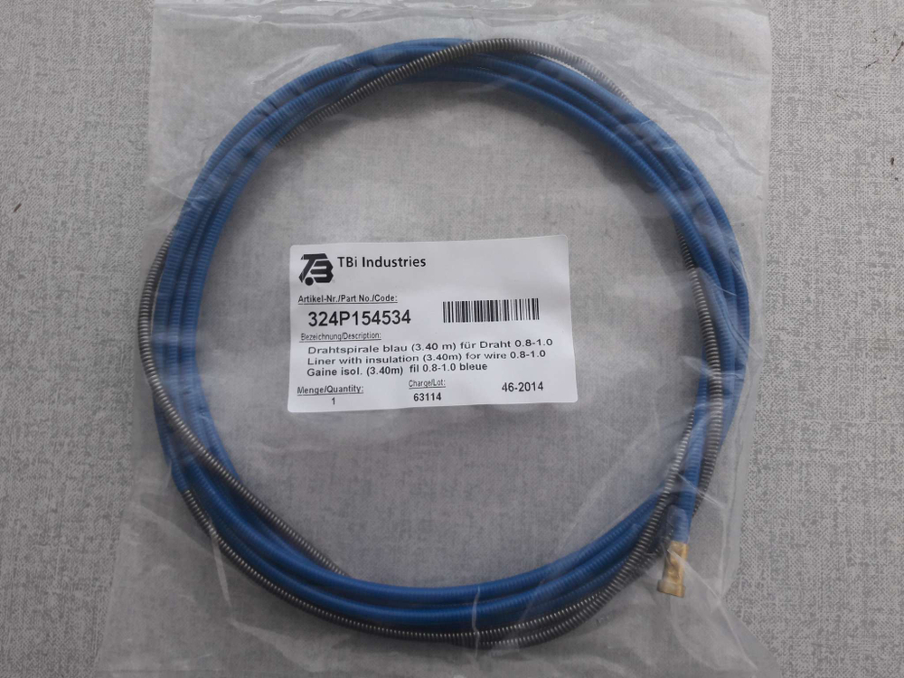 Направляющий канал изолированный голубой, 3.4 м, проволока 0.8-1.0 мм