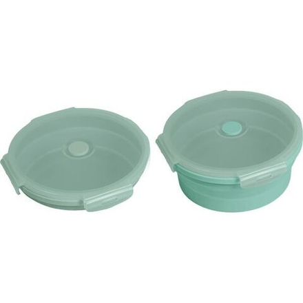 Ланчбокс складной 550мл., 1отд., силиконовый, мятный