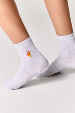 Conte-kids TIP-TOP Однотонные хлопковые носки с вышивкой