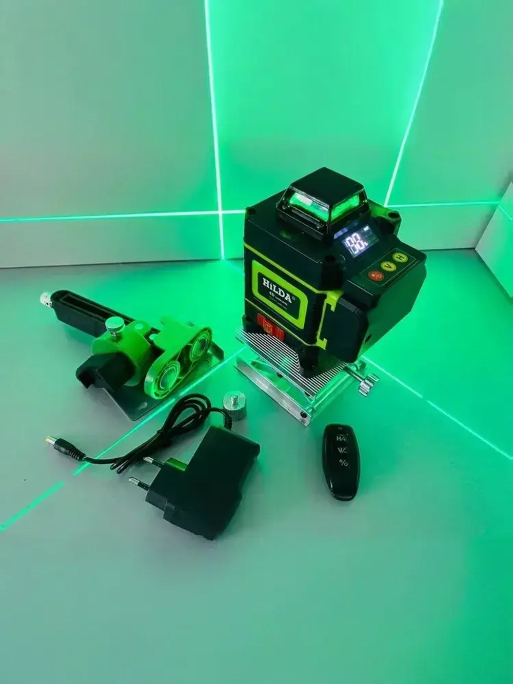 Лазерный уровень/нивелир HilDA 4D 16 Линий, Хилда, Зеленый луч