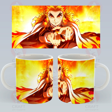 Кружка "Клинок, рассекающий демонов - Ренгоку"