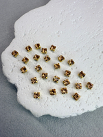 Шатоны 4 мм, Бежевый в золоте, 25 шт