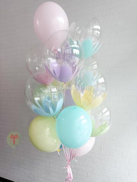 Микс из шаров пастель и шаров браш