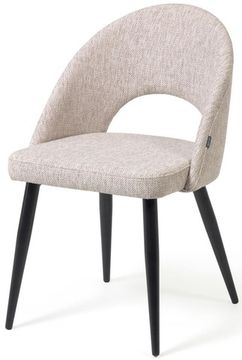 Бежевый стул Mael на стальных ножках с черной отделкой La Forma Испания 