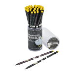 Карандаш ч/г HB с ластиком "Black Excellence. Гуси" корпус пластик. (BrunoVisconti)