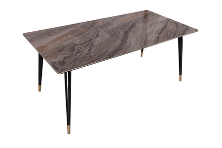 Стол обеденный Ist Casa Рио Гранд, 180х90х76 см, коричневая керамика, черный