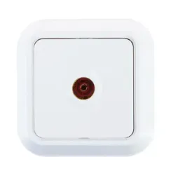 Розетка TV Makel Siva Ustu накладная белый 03680