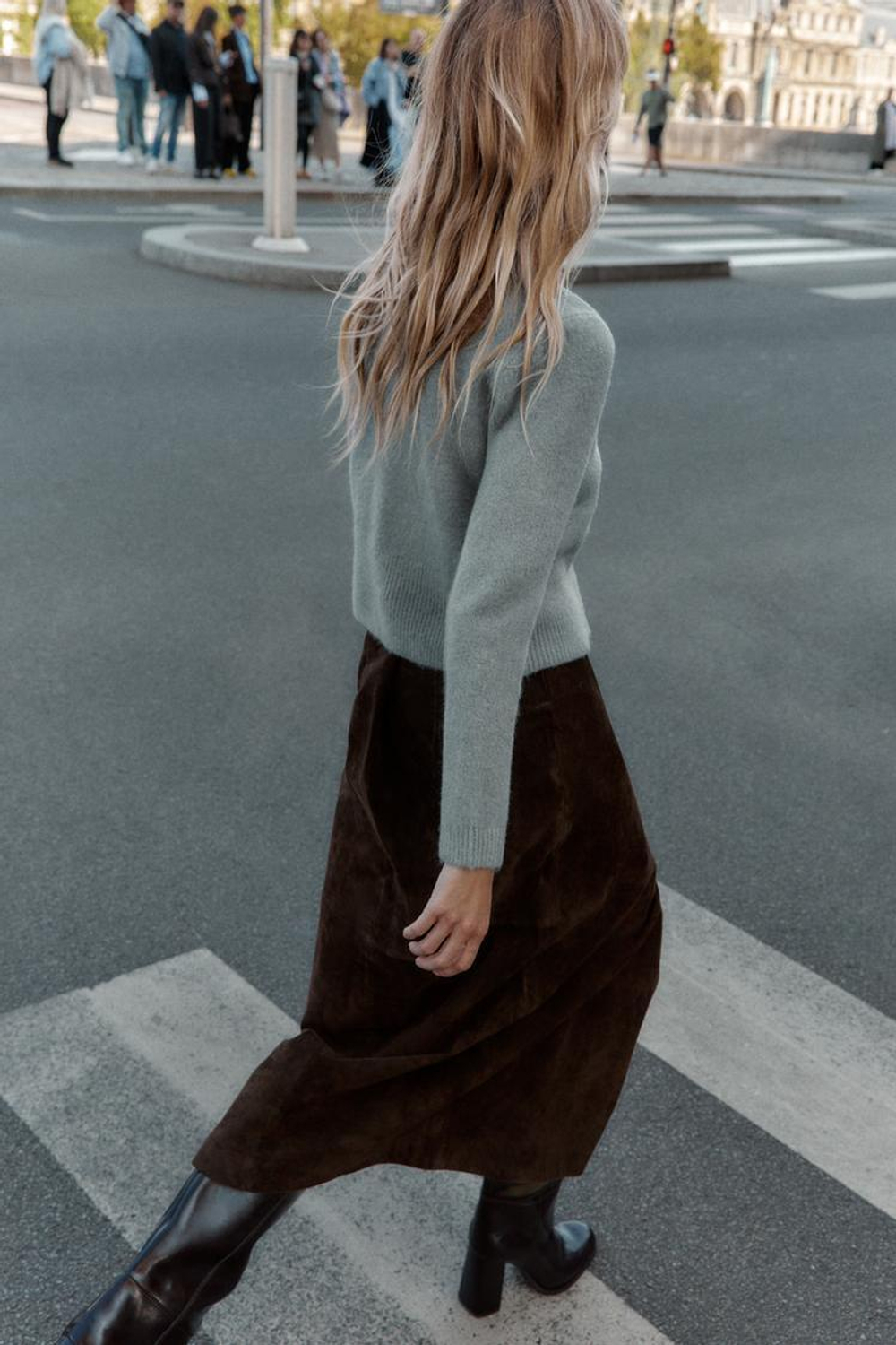 ZARА КАРДИГАН С ПУГОВИЦАМИ-ШАРИКАМИ, СЕРЫЙ/СИНИЙ