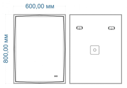 Зеркало с подсветкой и подогревом "Firenze 600x800" AM-Fir-600-800-DS-F-H