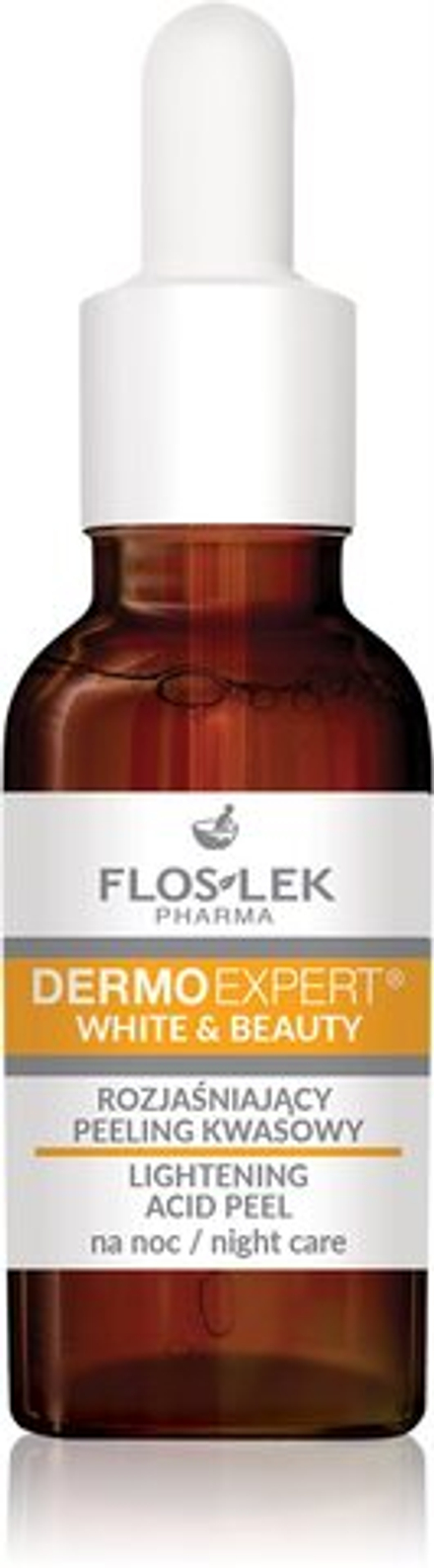 FlosLek Pharma DermoExpert Acid Peel - Ночной осветляющий уход против обесцвечивания кожи /   30  ml  / GTIN 5905043005423