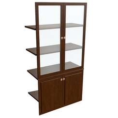 Наполнение двустворчатого шкафа со стеклом WASHINGTON 29551 темн. орех