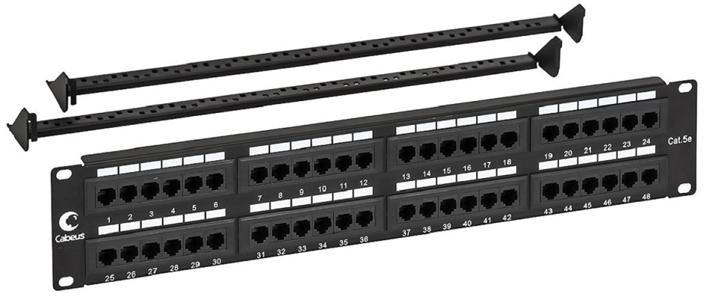 Патч-панель  Cabeus PL-48-Cat.5e-Dual