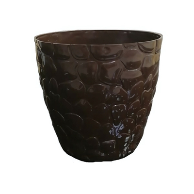Кашпо "КАМЕШКИ" №2 3л цвет шоколадный РП-2112