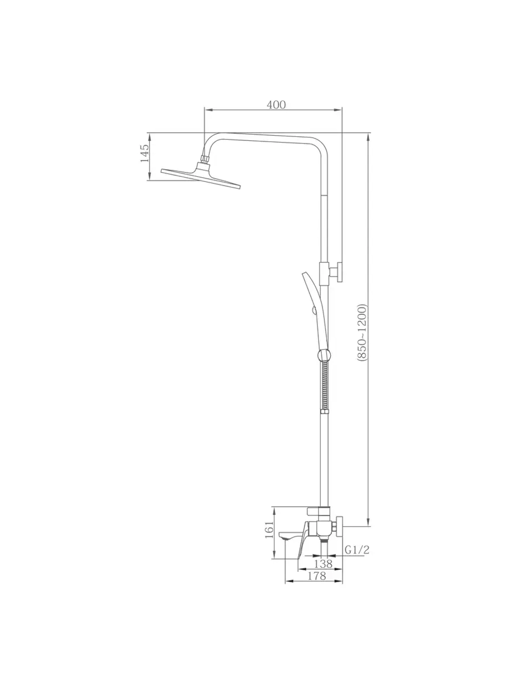 HB24816-3 Душевая система HAIBA