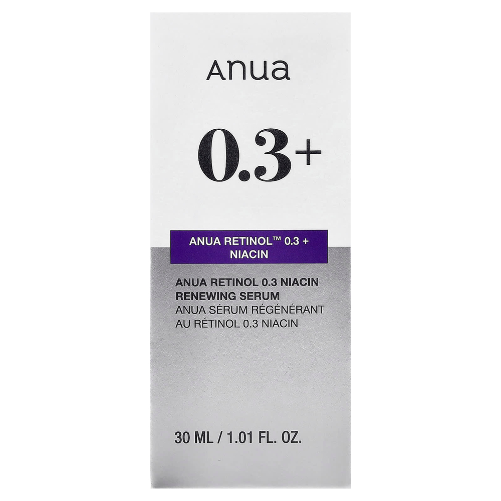 Anua, Retinol ™ 0,3% + обновляющая сыворотка с ниацином, 30 мл (1,01 жидк. Унции)